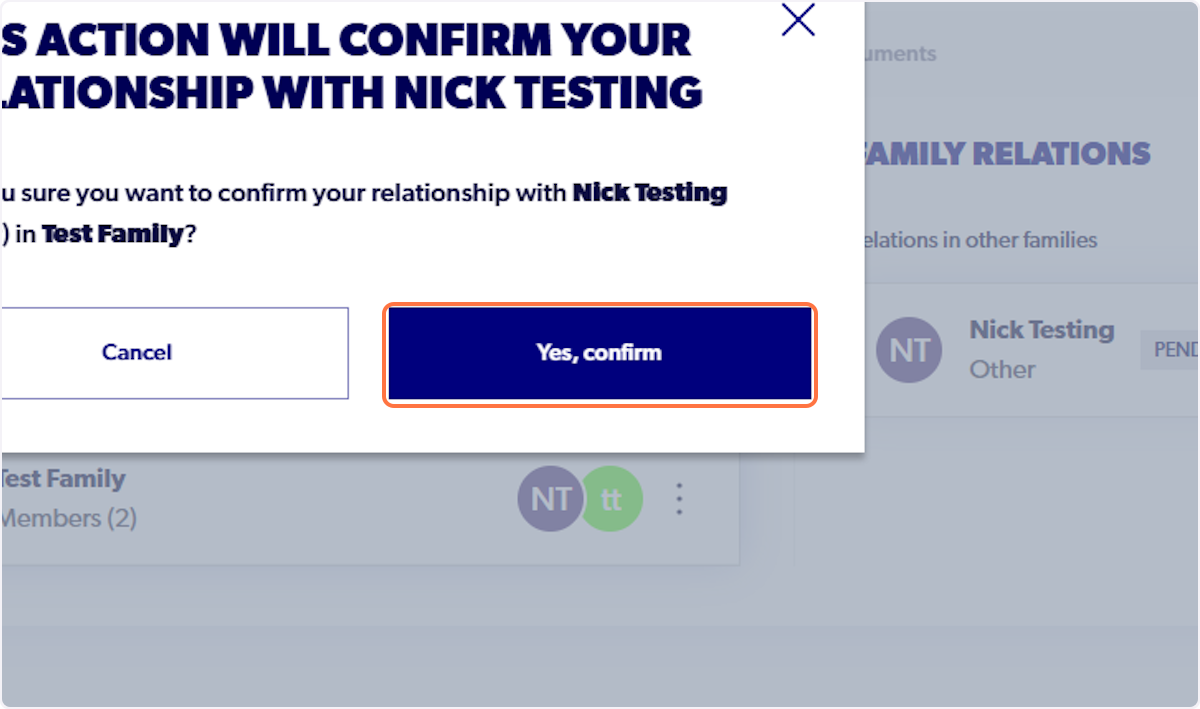 Click on Yes, confirm