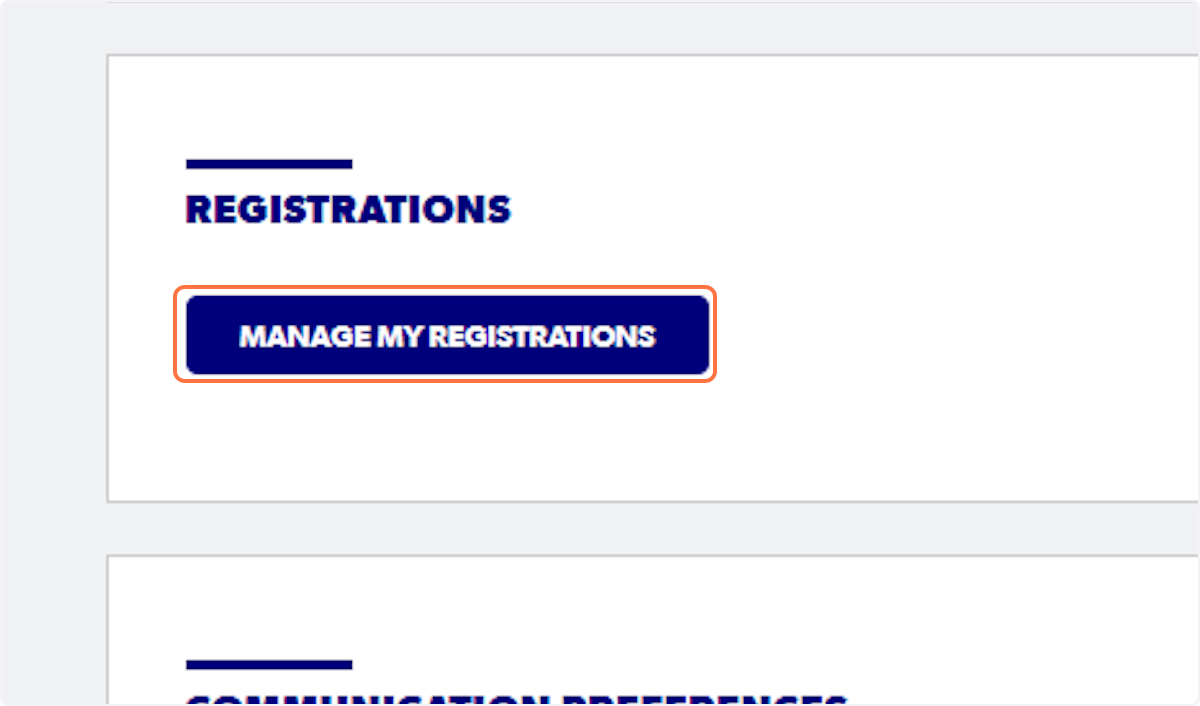 Click on MANAGE MY REGISTRATIONS