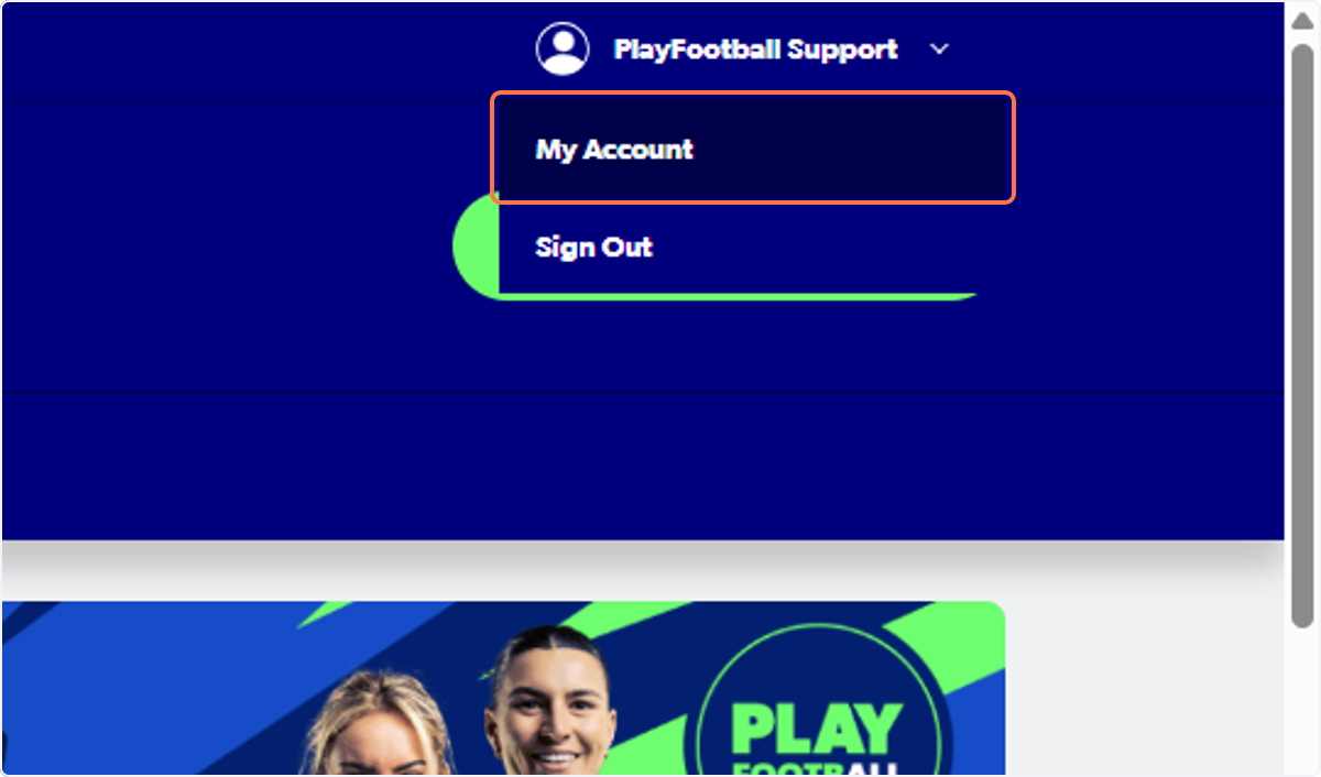 Click on My Account