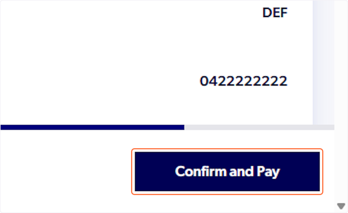 Click on Confirm and Pay once you reach the Review page