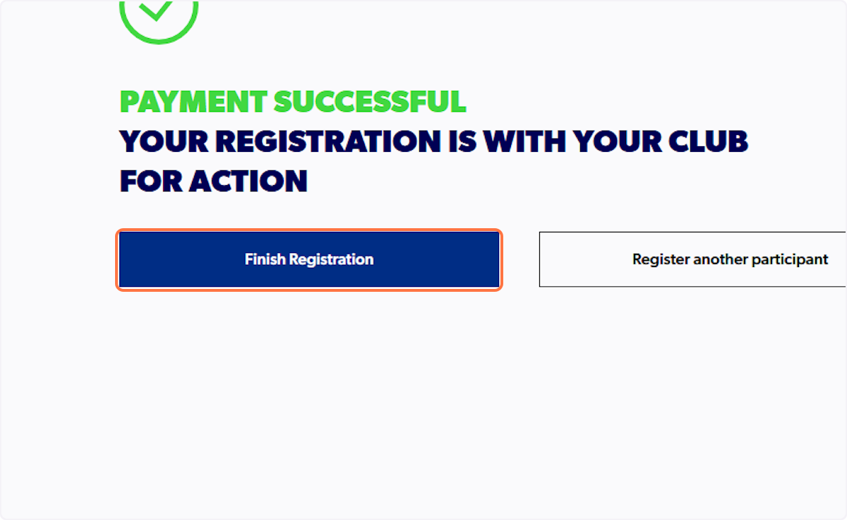 Click on Finish Registration