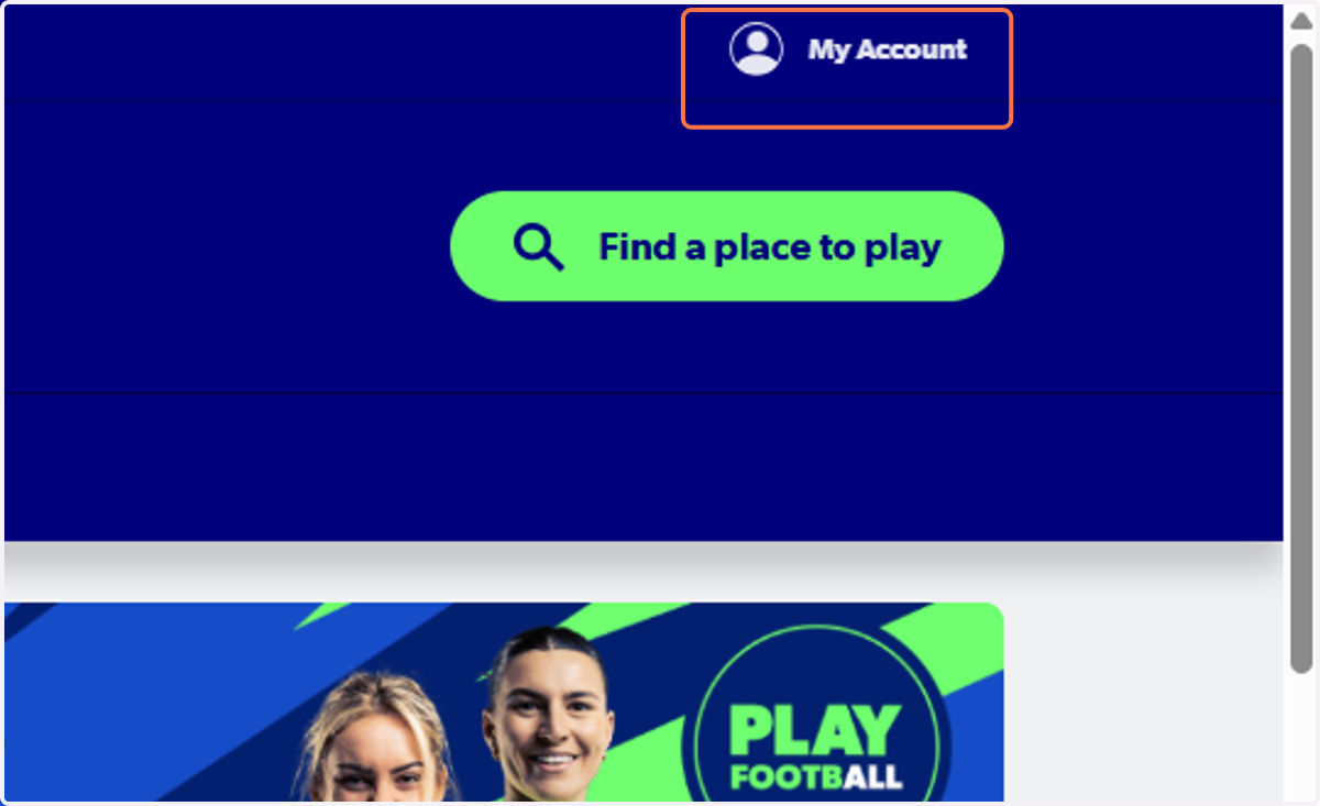 Click on My Account