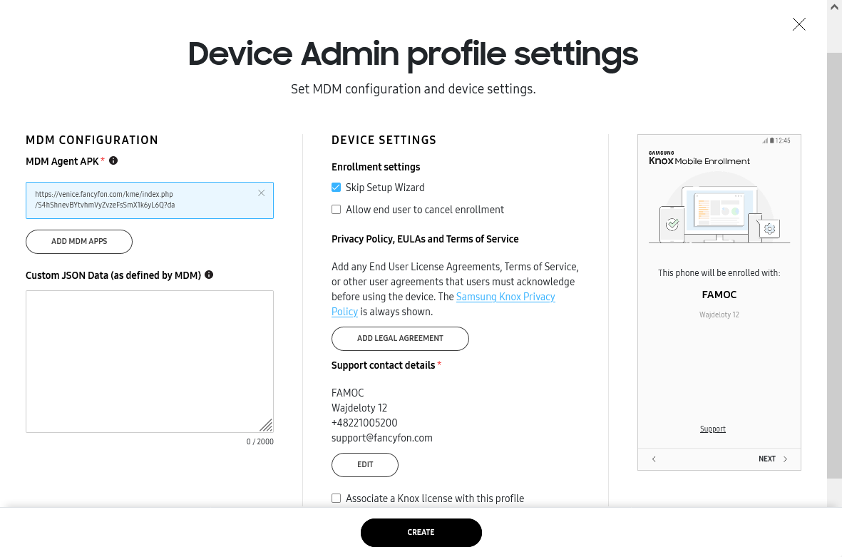 KME KNOX Mobile Enrollment Guide Famoc Support Center