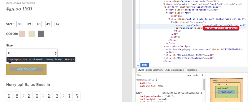 Element ID and class