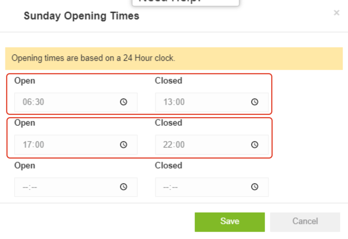 Setting Up Outlet Opening Hours IRIS Software Systems Ltd