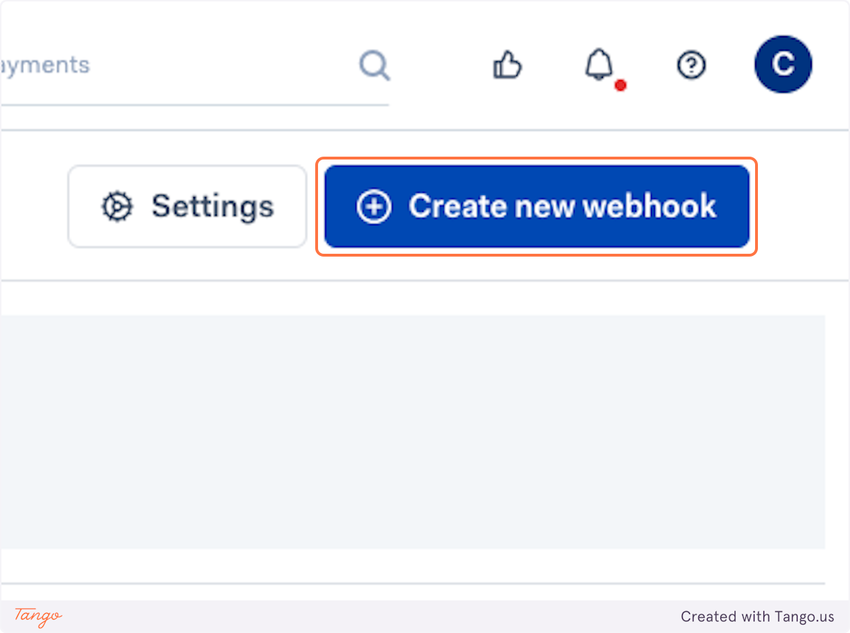 Click on Create new webhook