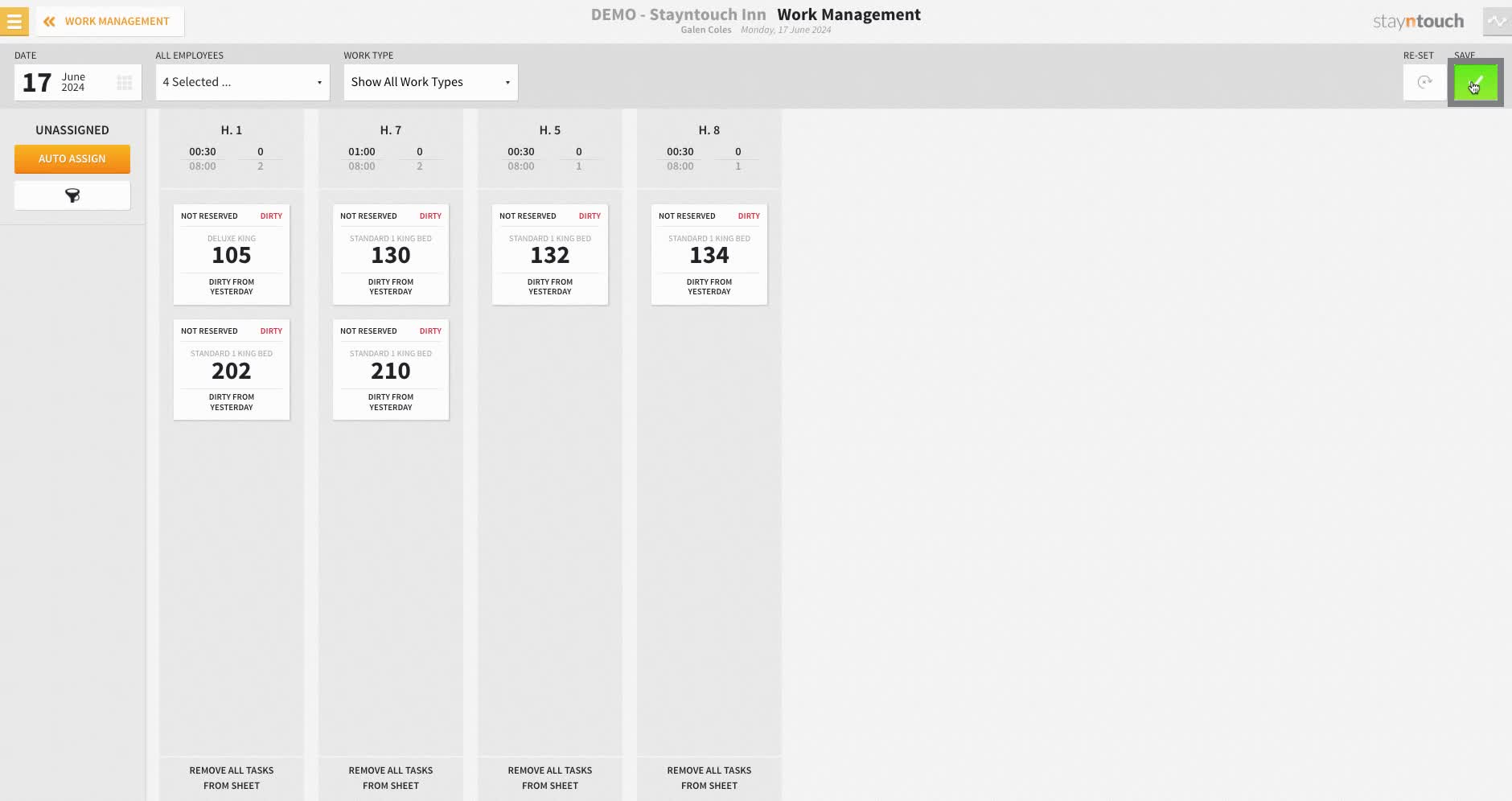 Clicking Save at the top right of the screen, will confirm your assignments. Note that you can still edit assignments later on as needed and save again.