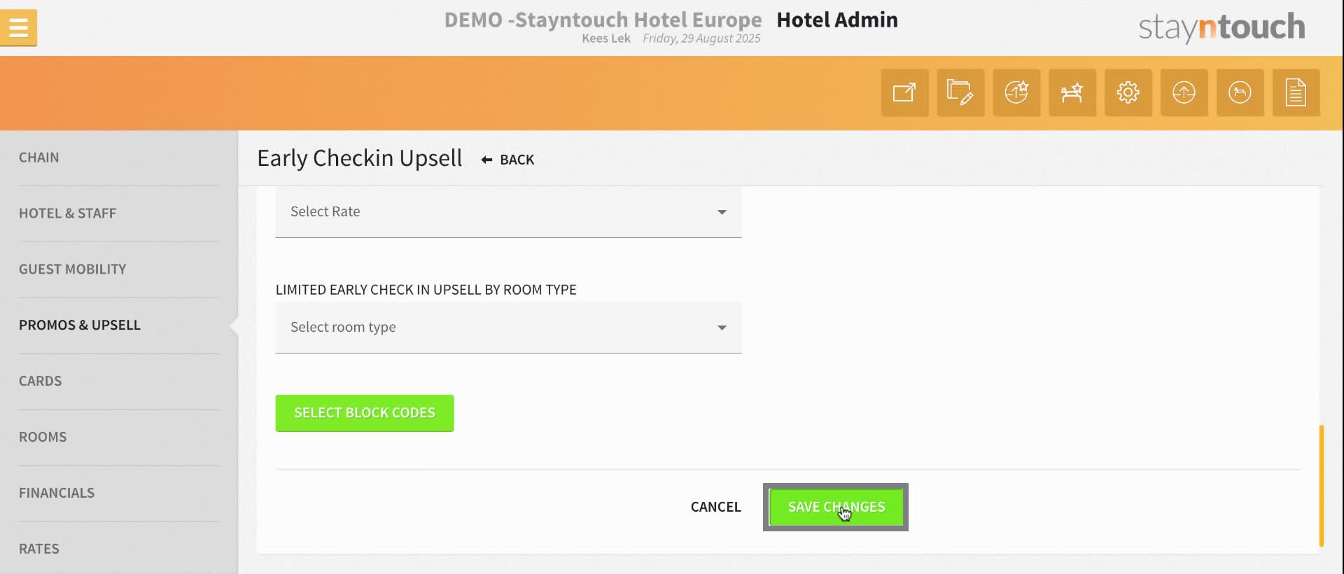 Click the "Save Changes" button to apply the updates.