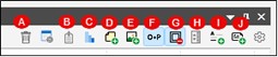 Applied Items panel header with lettered action buttons