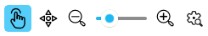 Pan and zoom controls with pan, zoom out, zoom slider, zoom in and zoom options
