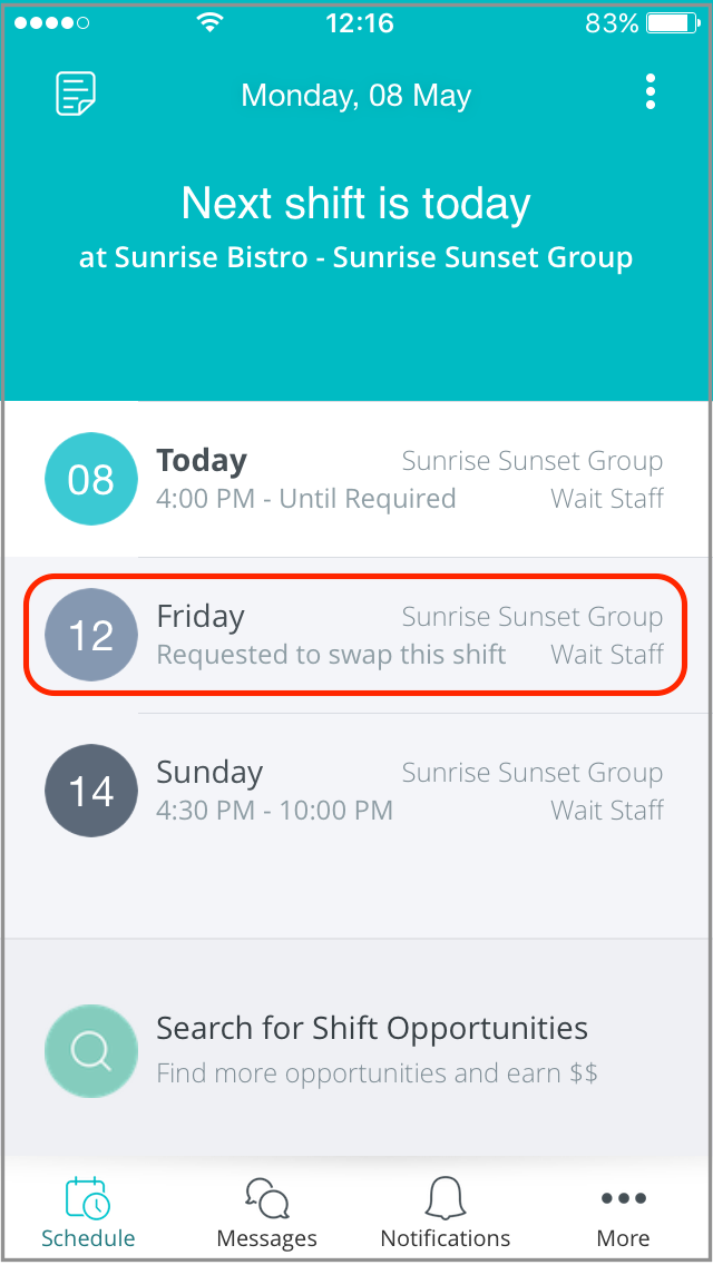 Shift Swap (Worker) Support