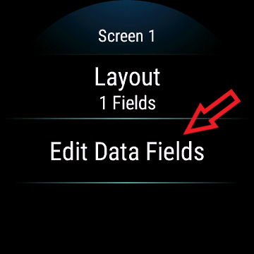 Красная стрелка указывает на «Редактировать поля данных».
