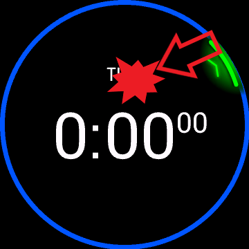 Красная стрелка указывает на экран.