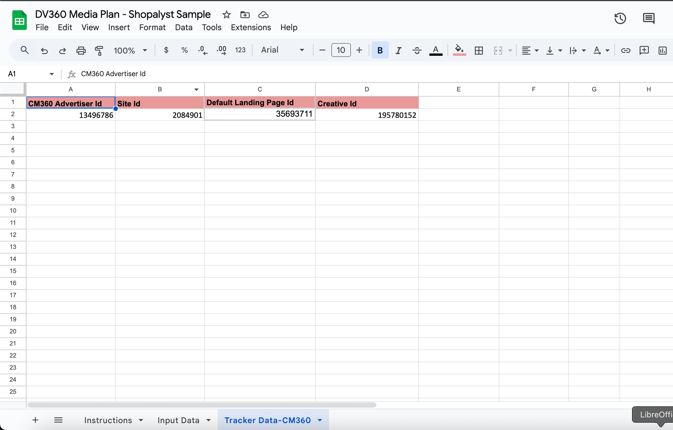 Media Plan Input File