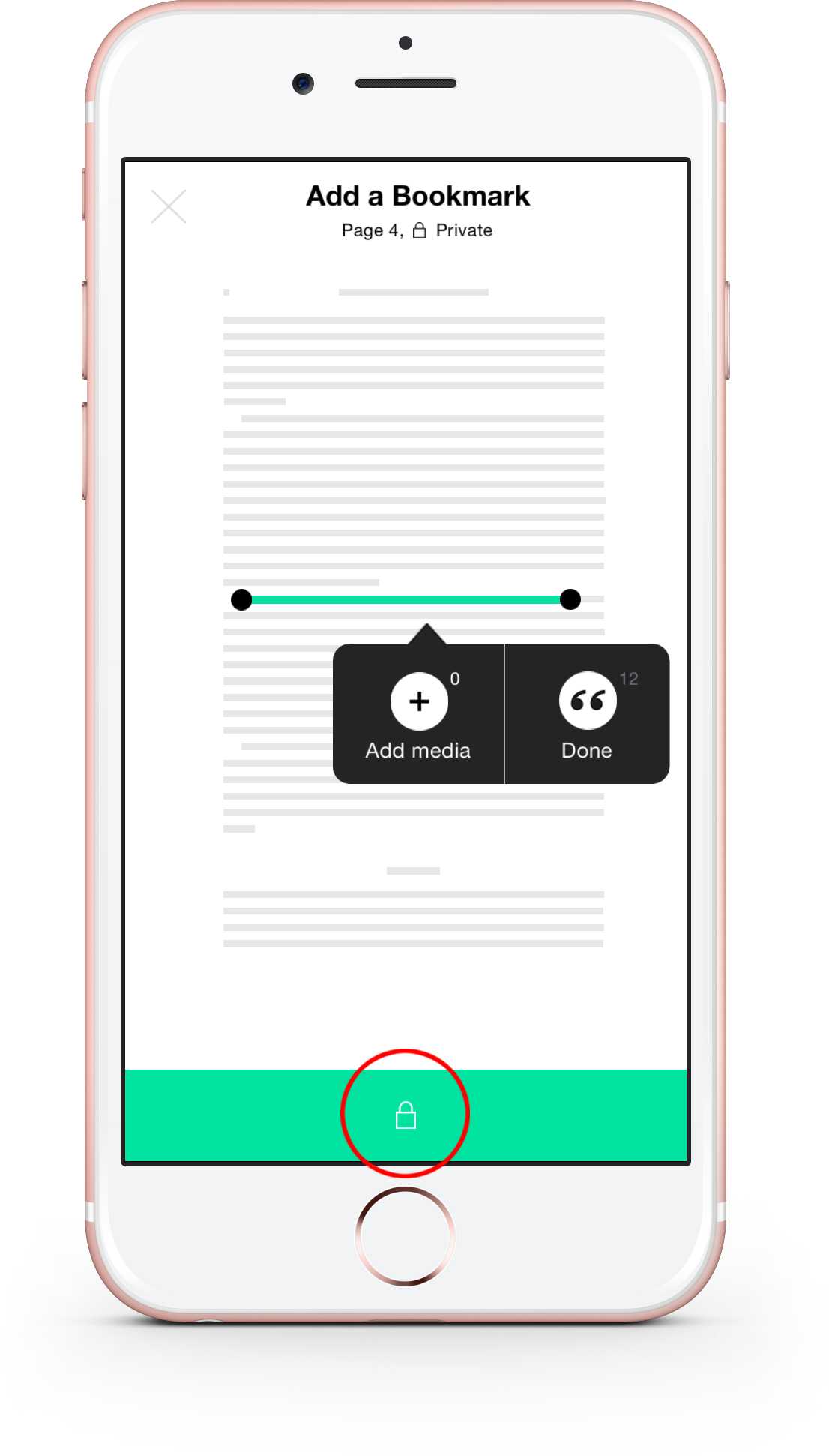 Booke private/public bookmark