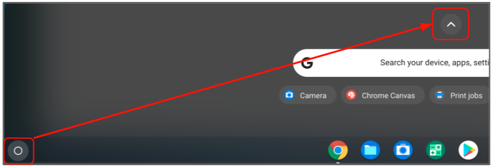 chromebook launcher menu