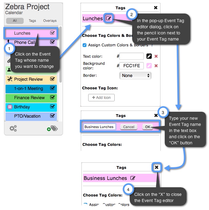 How can I change the name of my Event Tag? Keep&Share Support
