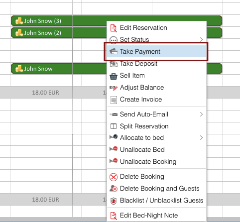 How to take payment or give refund : FrontDesk Master Help Desk