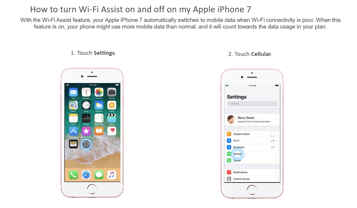 How To Turn Wi Fi Assist On And Off On My Apple Iphone 7