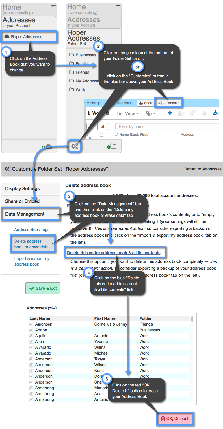 How can I erase my Address Book? Keep&Share Support Support Portal