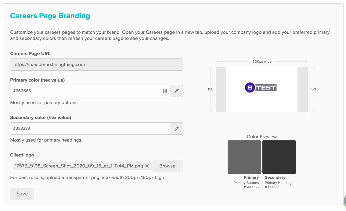 look feel how to add a logo to your account hiringthing support logo to your account hiringthing support