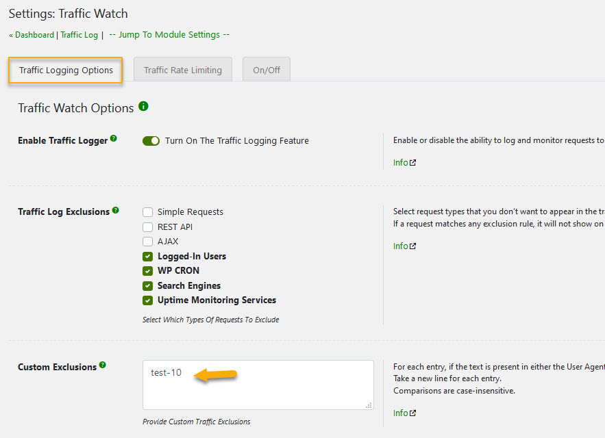 How to manually customize exclusions iControlWP