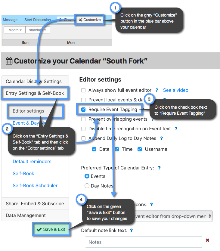 How do I make adding Event Tags to an Event required? Support Portal