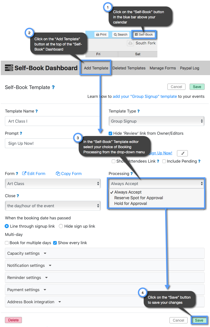 Can I Stop Self Book Events From Being Automatically Accepted Support Portal