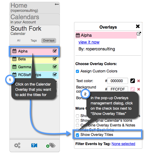 How can I show my Calendar Overlay titles? | Keep&Share Support : Support Portal How can I show my Calendar Overlay titles? | Keep&Share Support : Support Portal
