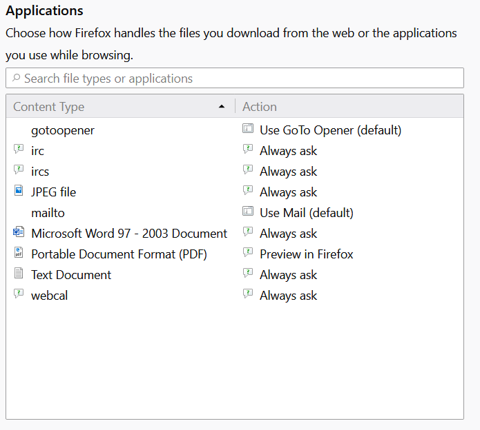 Firefox Browser Settings StratusVue