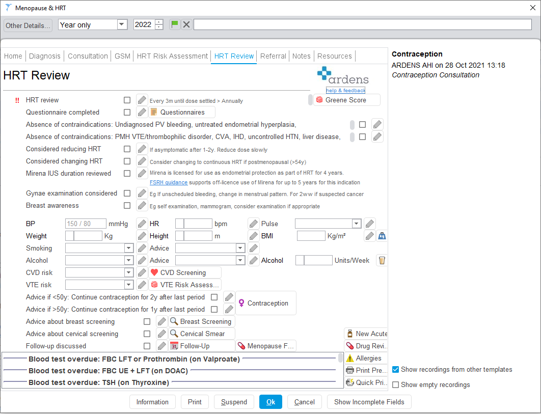 Menopause & HRT Ardens