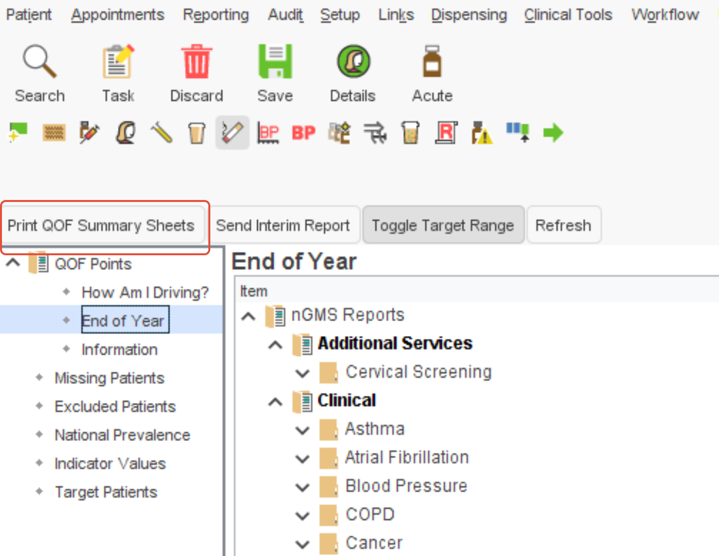 Upload QOF Data Reports SystmOne Ardens Manager