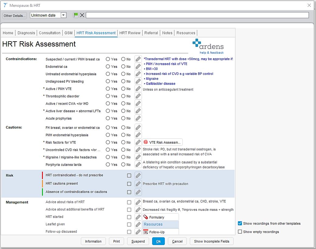 Menopause & HRT Ardens