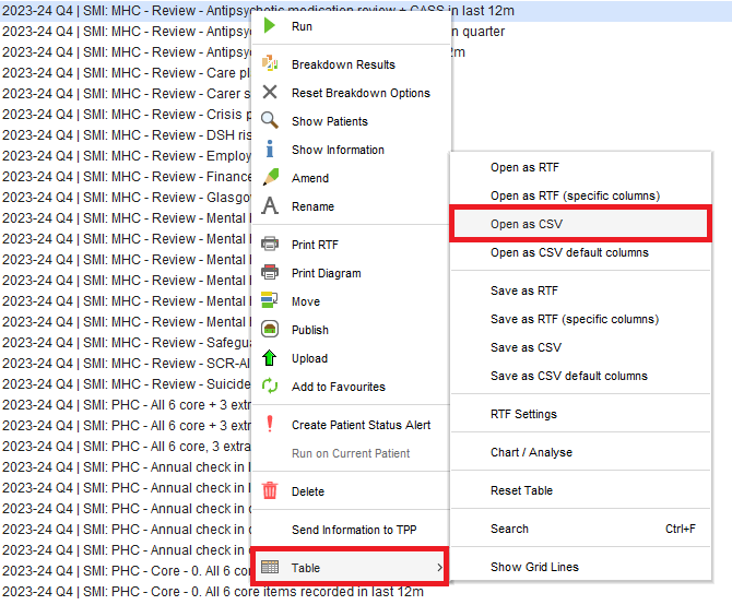 SMI Health Check Upload Data SystmOne Ardens Manager