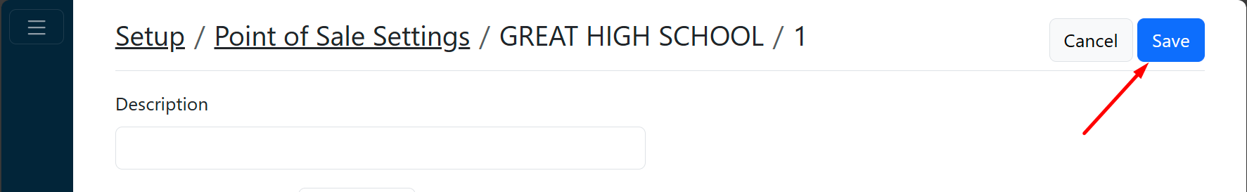 Save settings screenshot