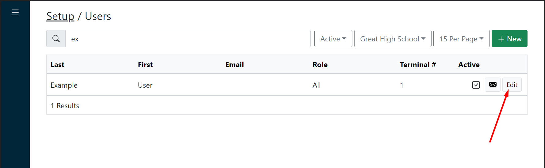 Edit user settings screenshot
