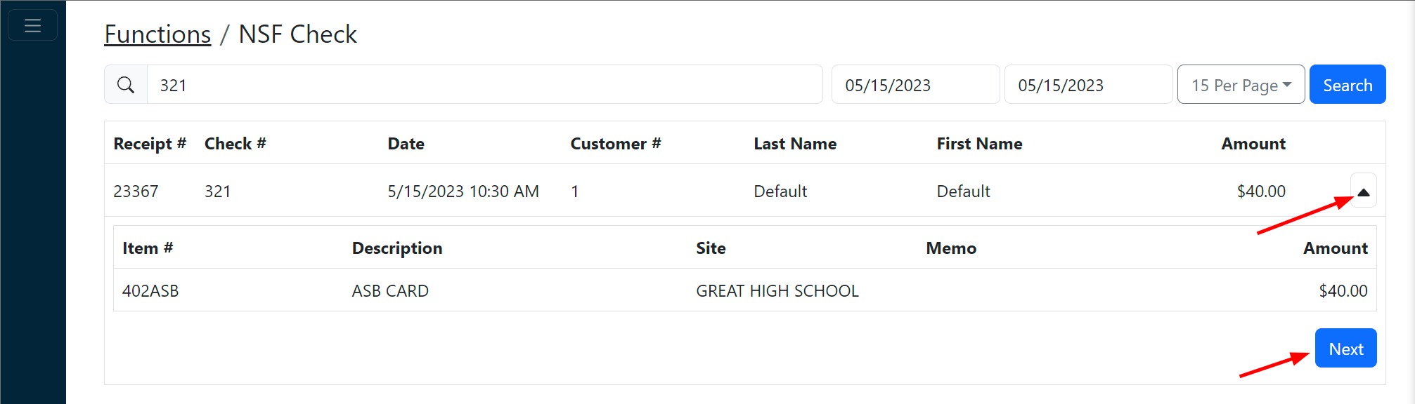 Dropdown button screenshot