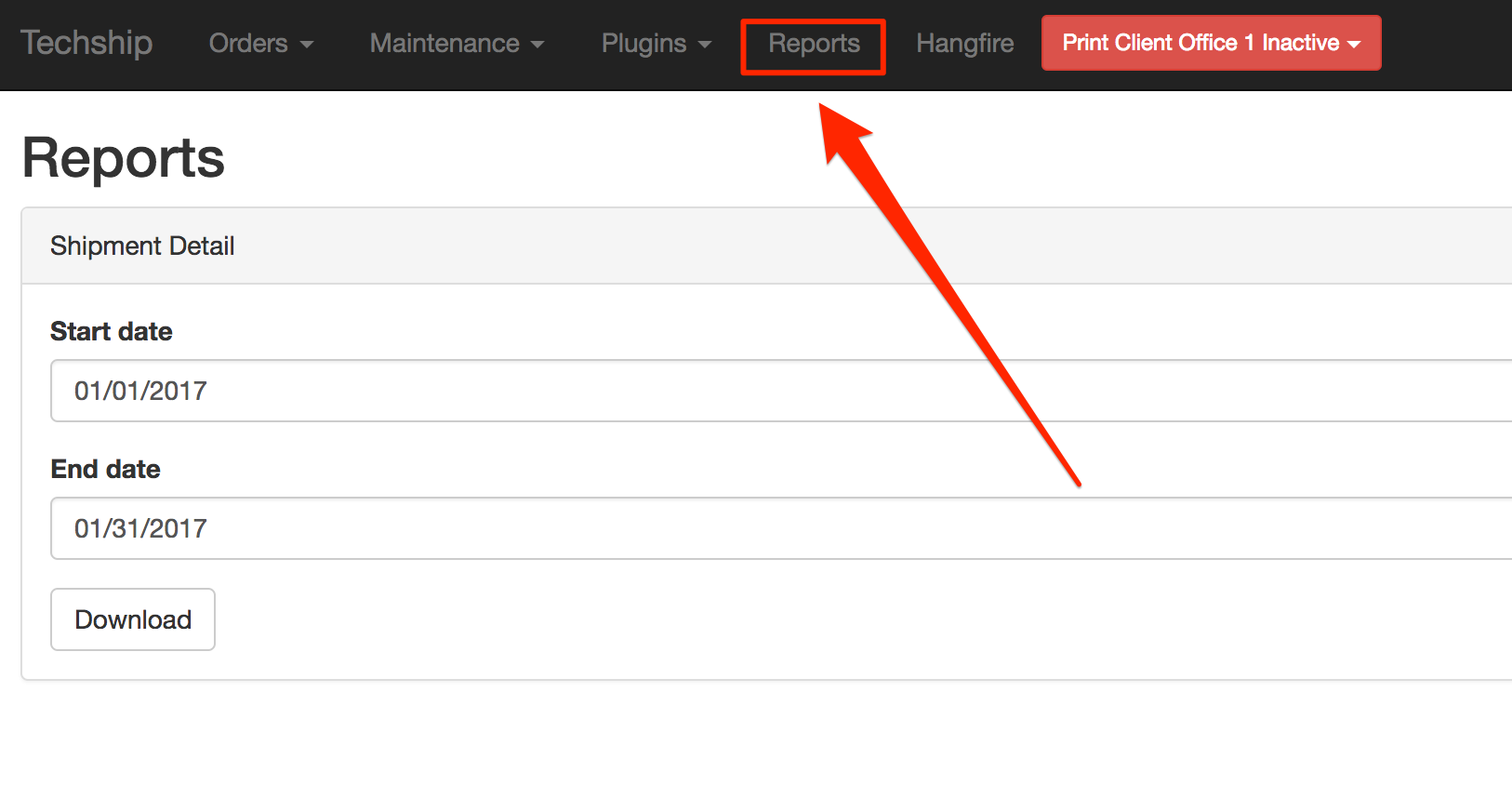 Courier Charges on the Report Support Starts Here