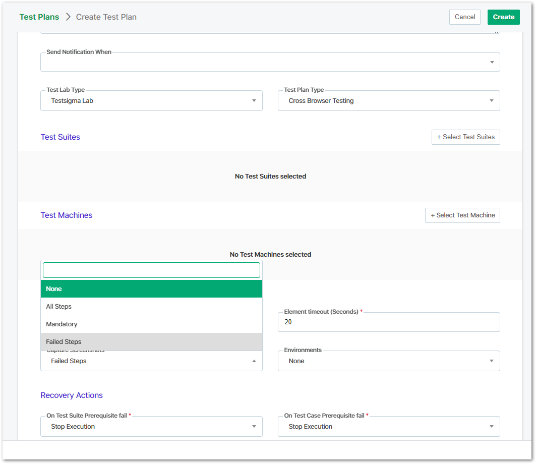 How to enable screenshots for Test Steps in Testsigma? Help Center