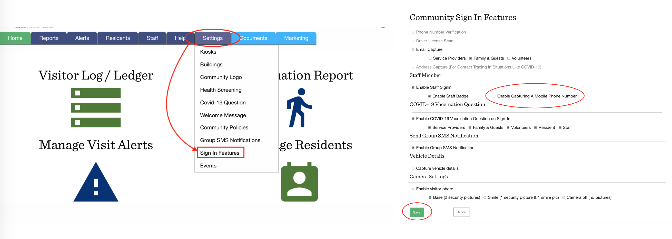 Phone Number Capture for Staff Accushield