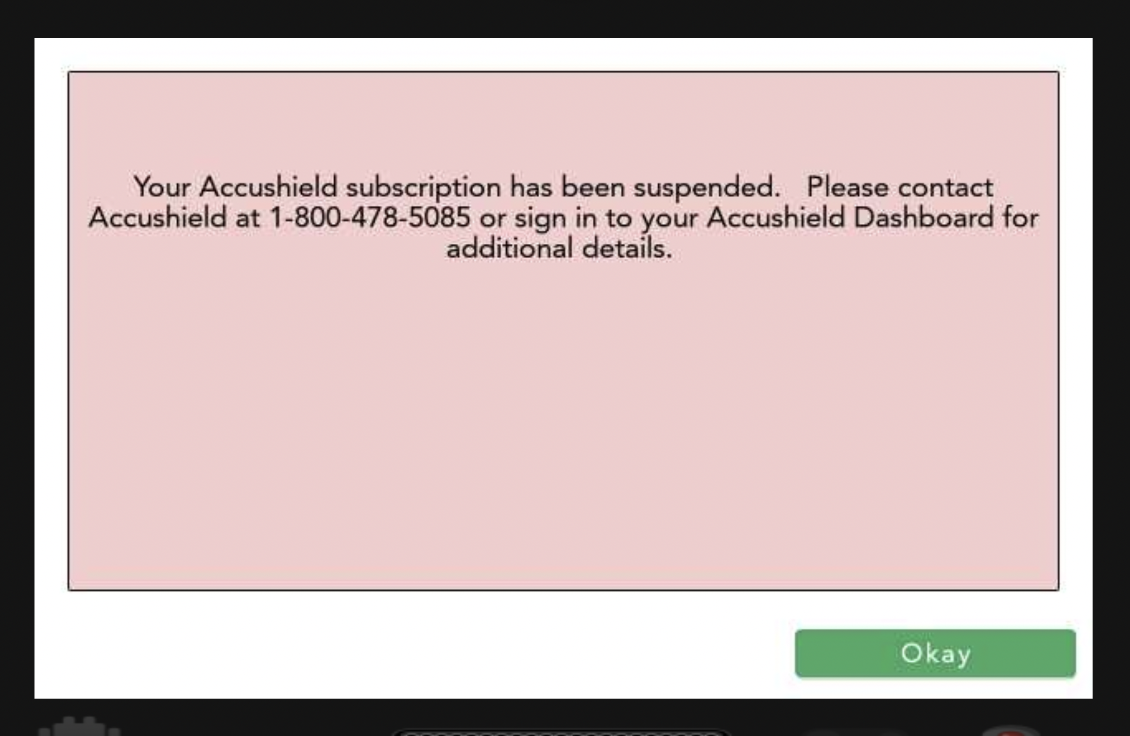 Kiosk and Dashboard Delinquent Payment Status Accushield