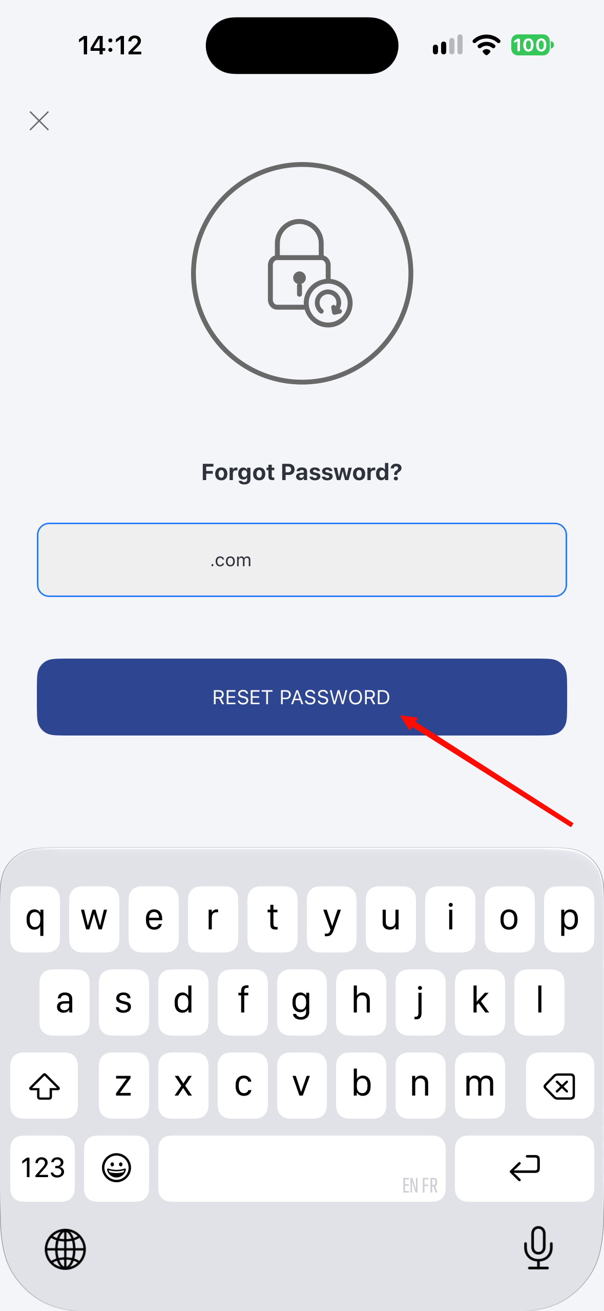 Reset Password App Step 2