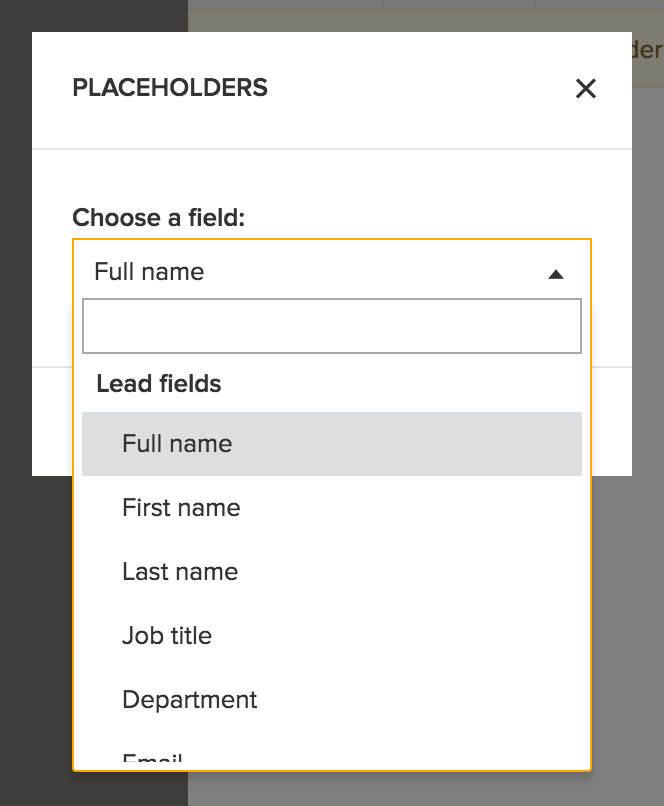How to use email placeholders? Freshsales
