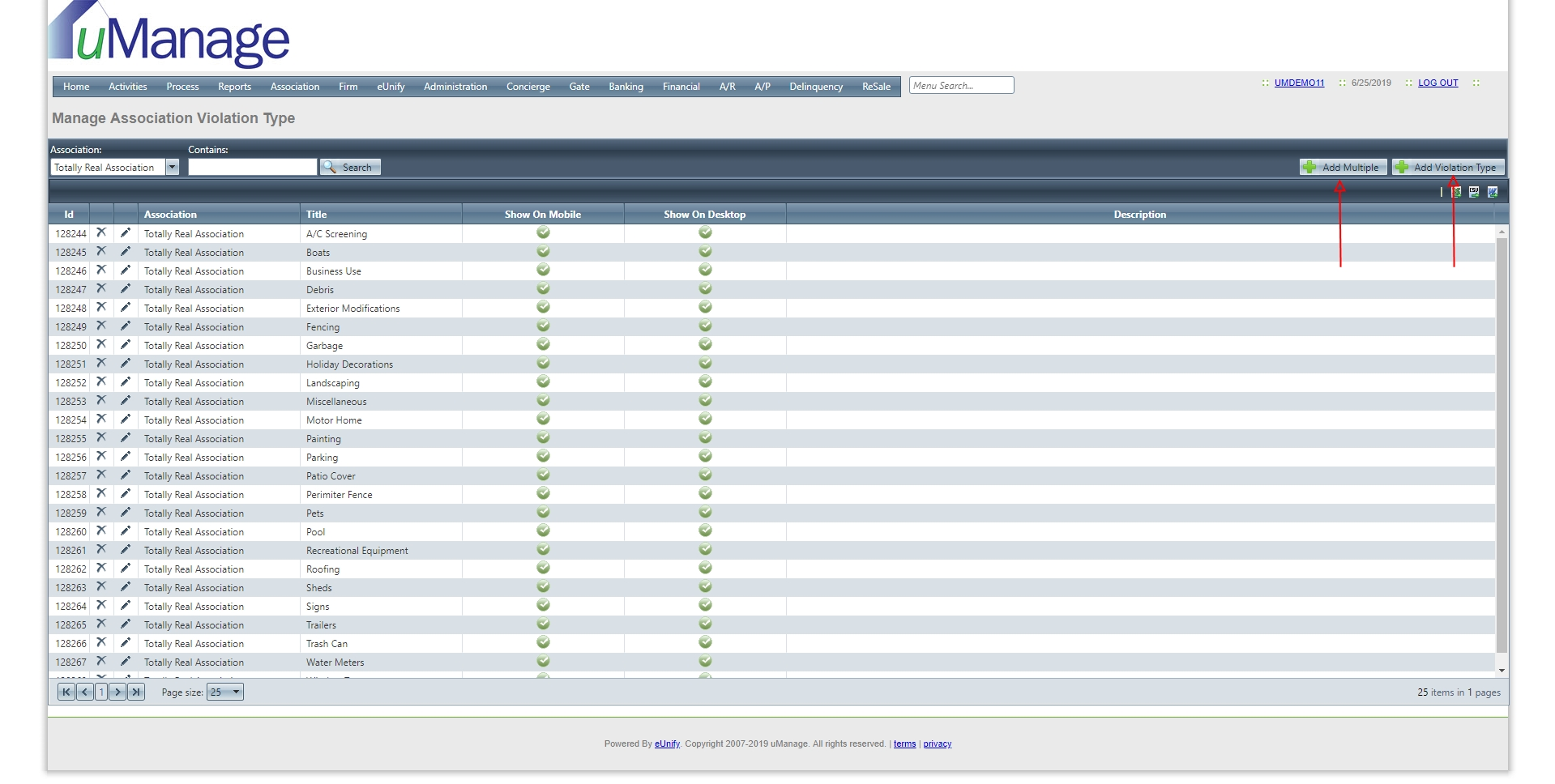 Violation Setup Overview complete management software