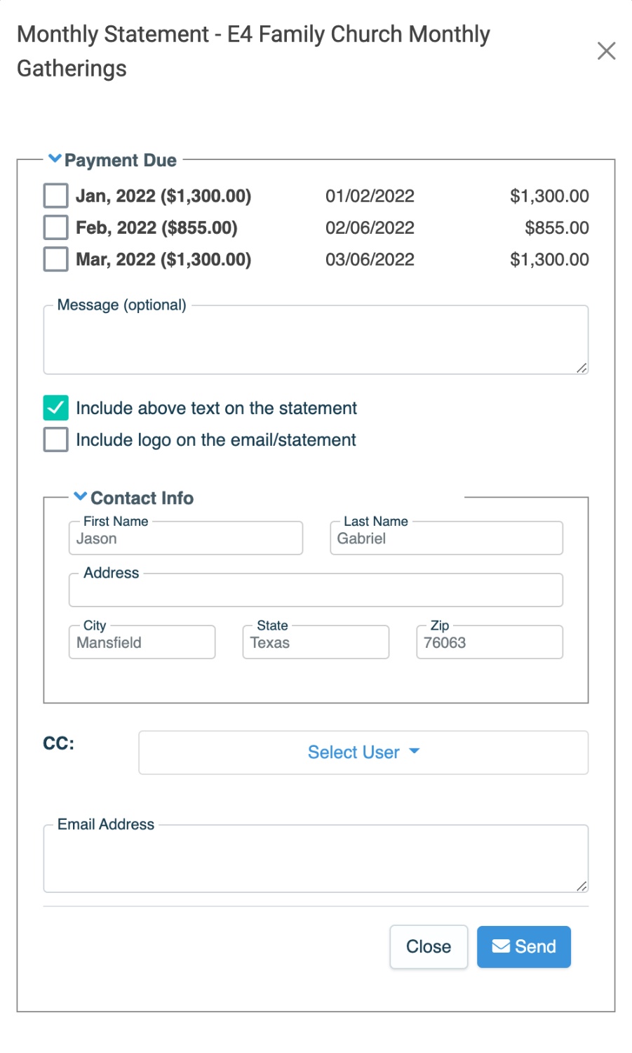 How to Send an Invoice on the Reservation Details Page : Facilitron ...
