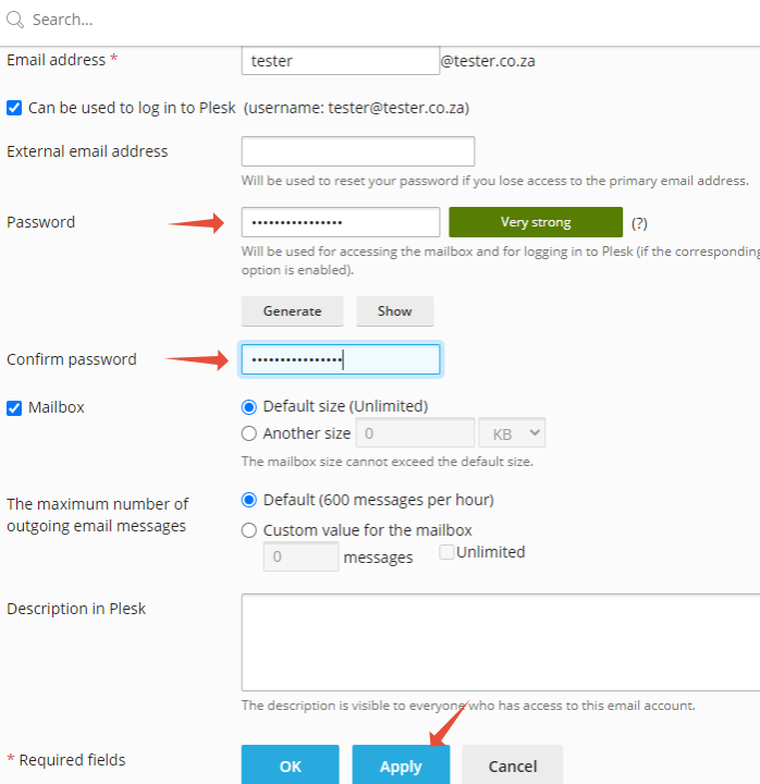 Plesk How to change email password ? 1grid Knowledge Base