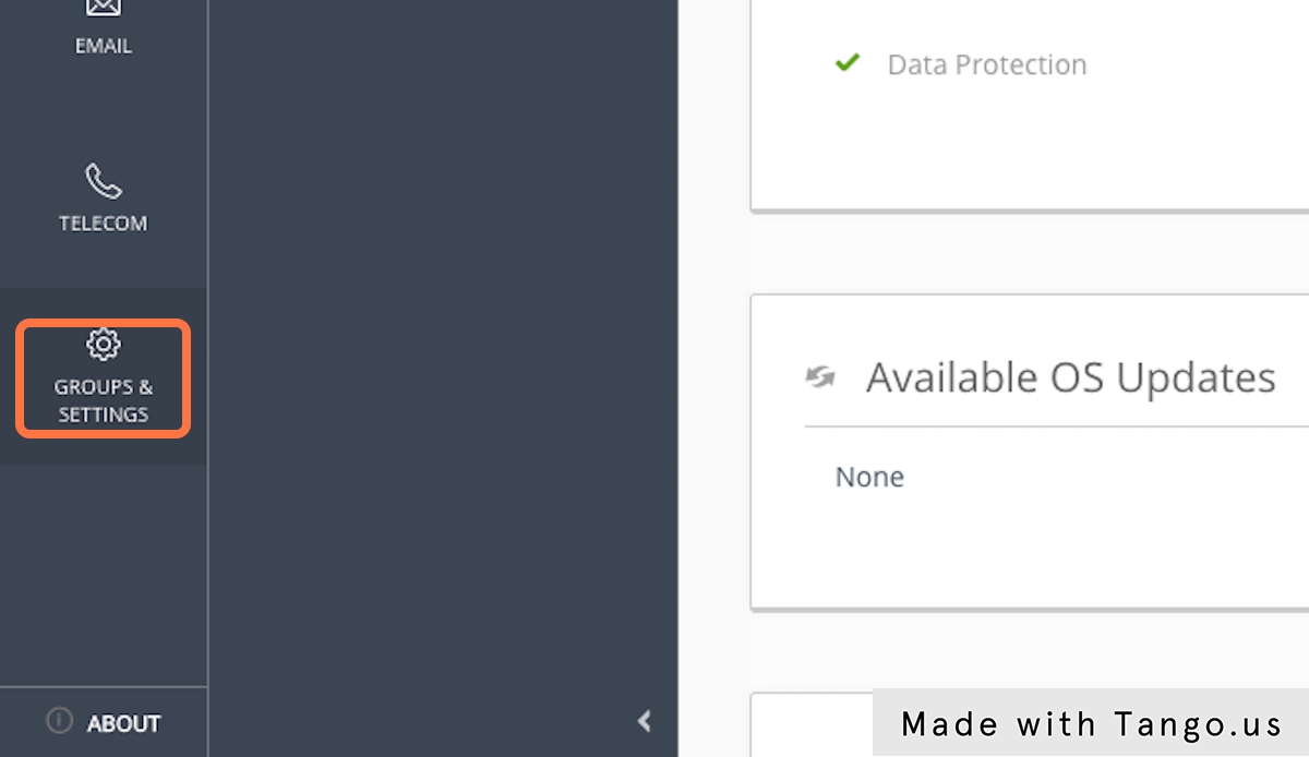 Click on GROUPS & SETTINGS