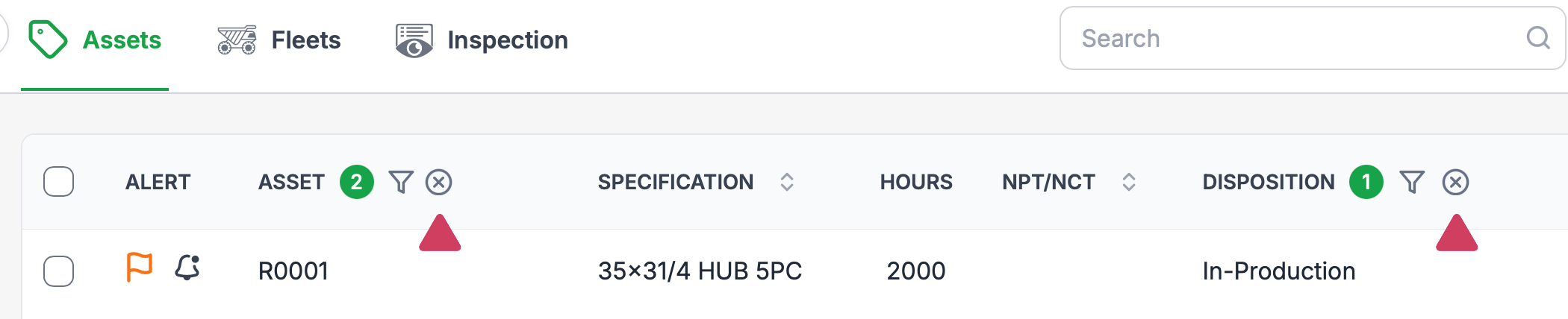 How to Filter Assets by Asset Type and Disposition