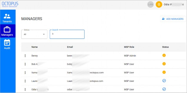 Resend invitation and remove options