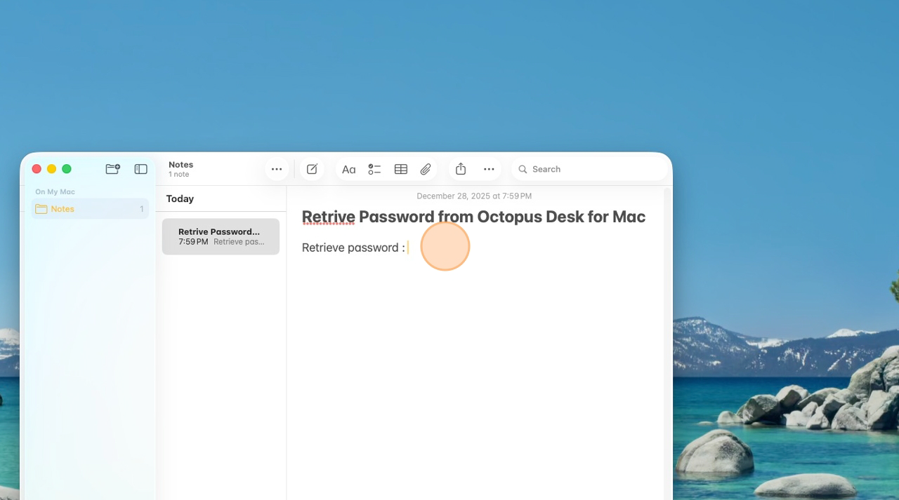 Step 1 - Menu bar visible